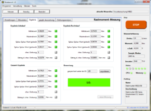 rotabench® EPS/CT: Rastmoment - Auswertung