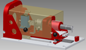 rotabench® EPS/CT Hardware: 3D CAD Zeichnung der Prüfstands-Mechanik